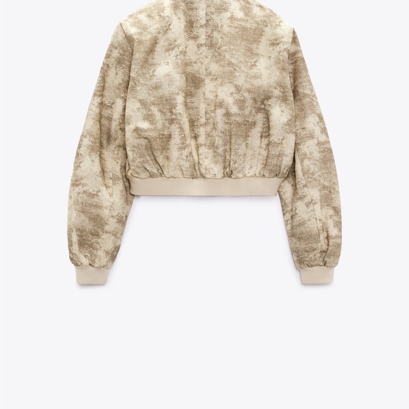 Zara Cropped Bomber Jacket - Picture 7 of 9